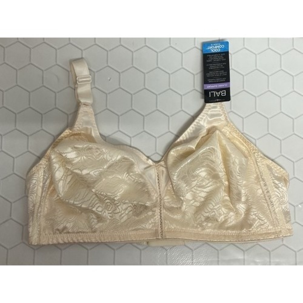 NWT Bali Cream/Ivory Wire-Free Double Support‎ Comfort U Bra Women 42D Honduras